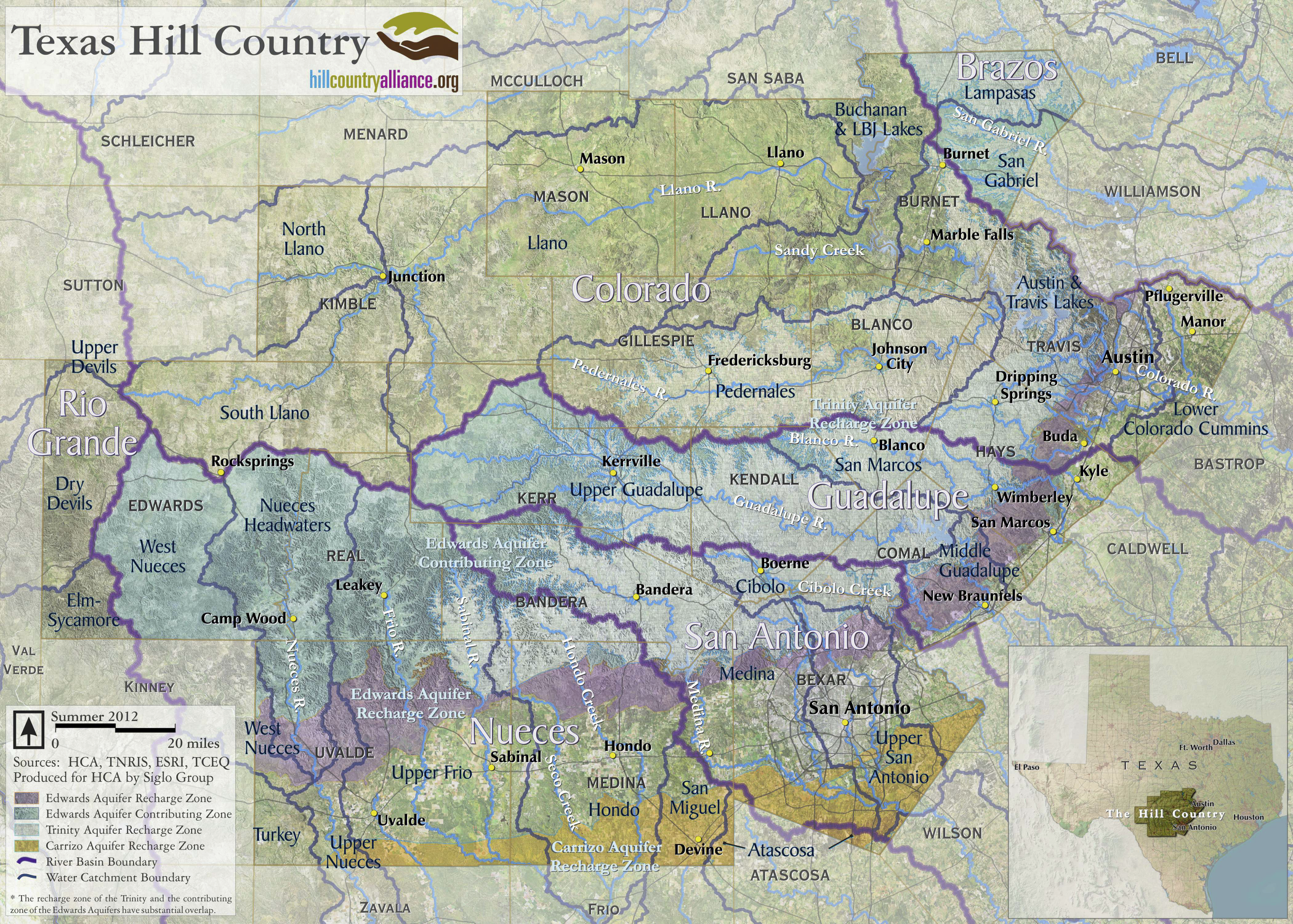 Hill Country Map 2012