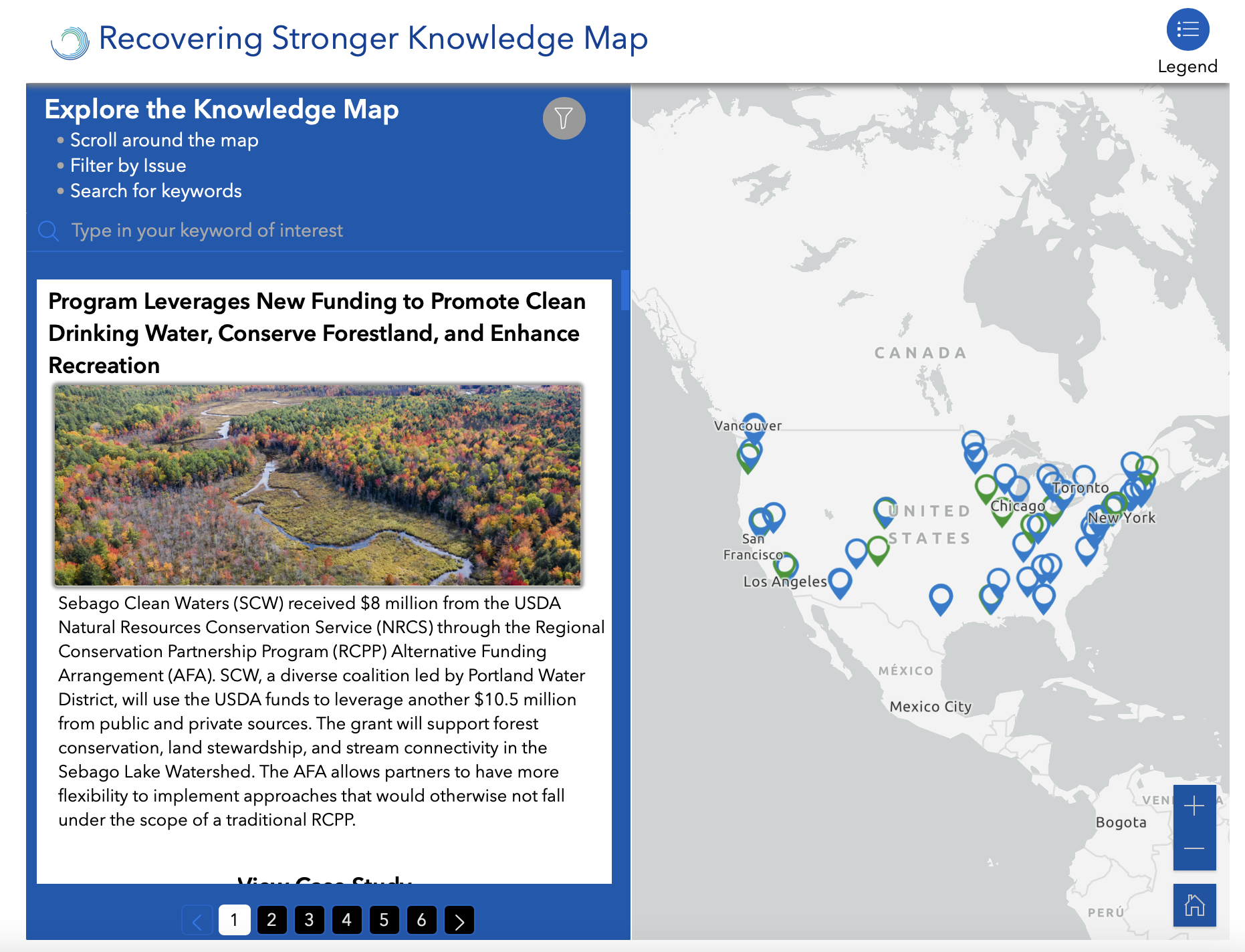 US Water Alliance map displays water projects across the country