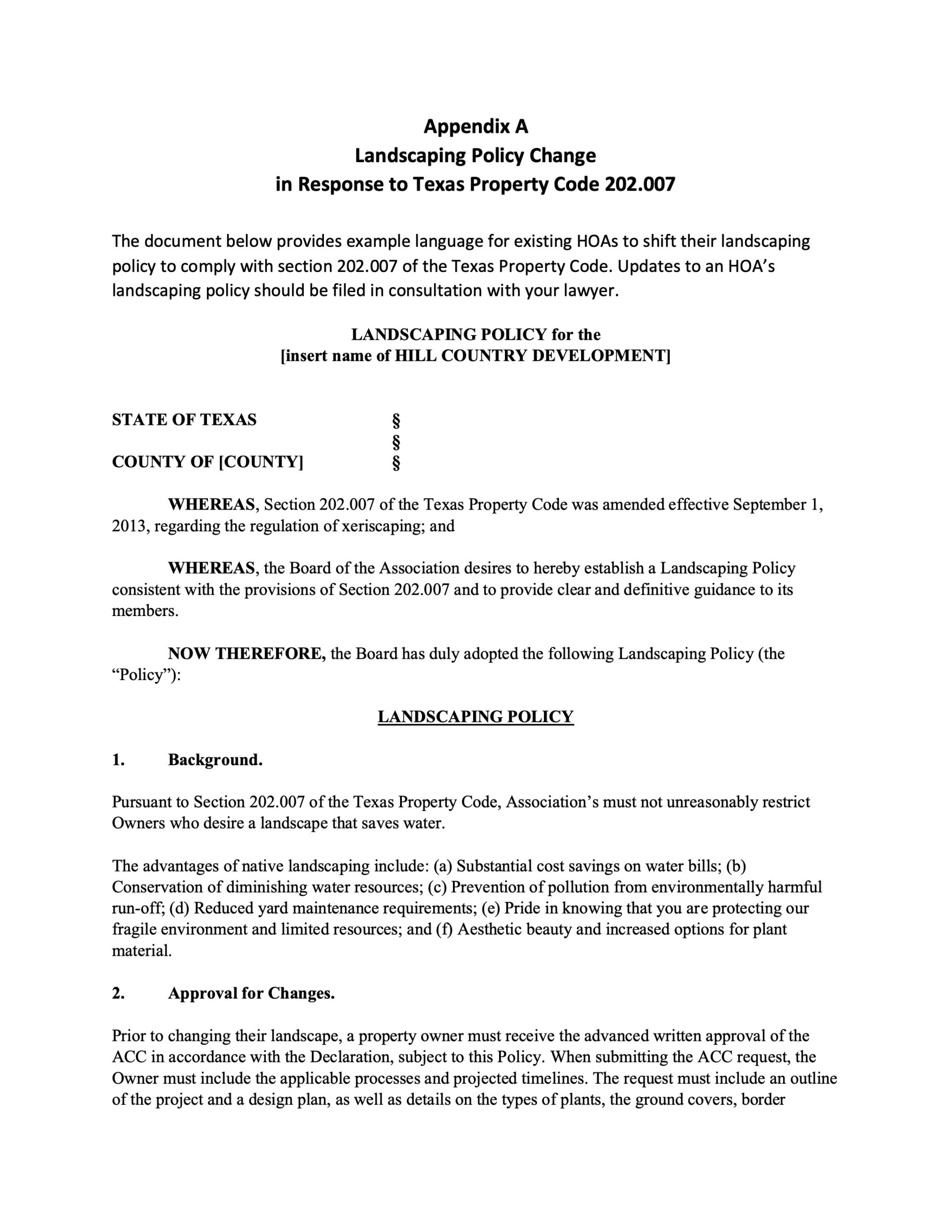 Landscape Policy Change_image Landscape Policy Change - click to view PDF