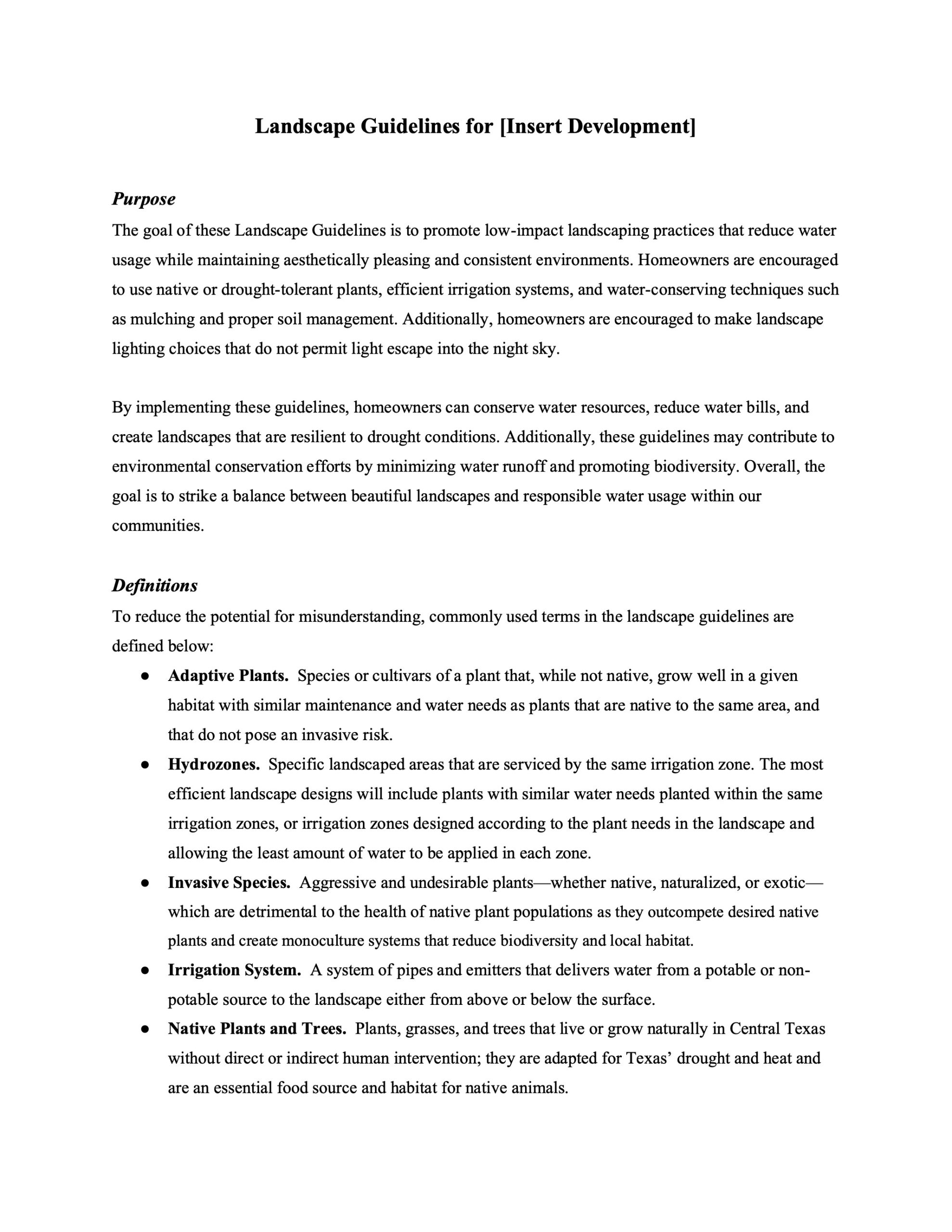 Model-Landscape-Guidelines_April 2025 Landscape Policy Change - click to view PDF