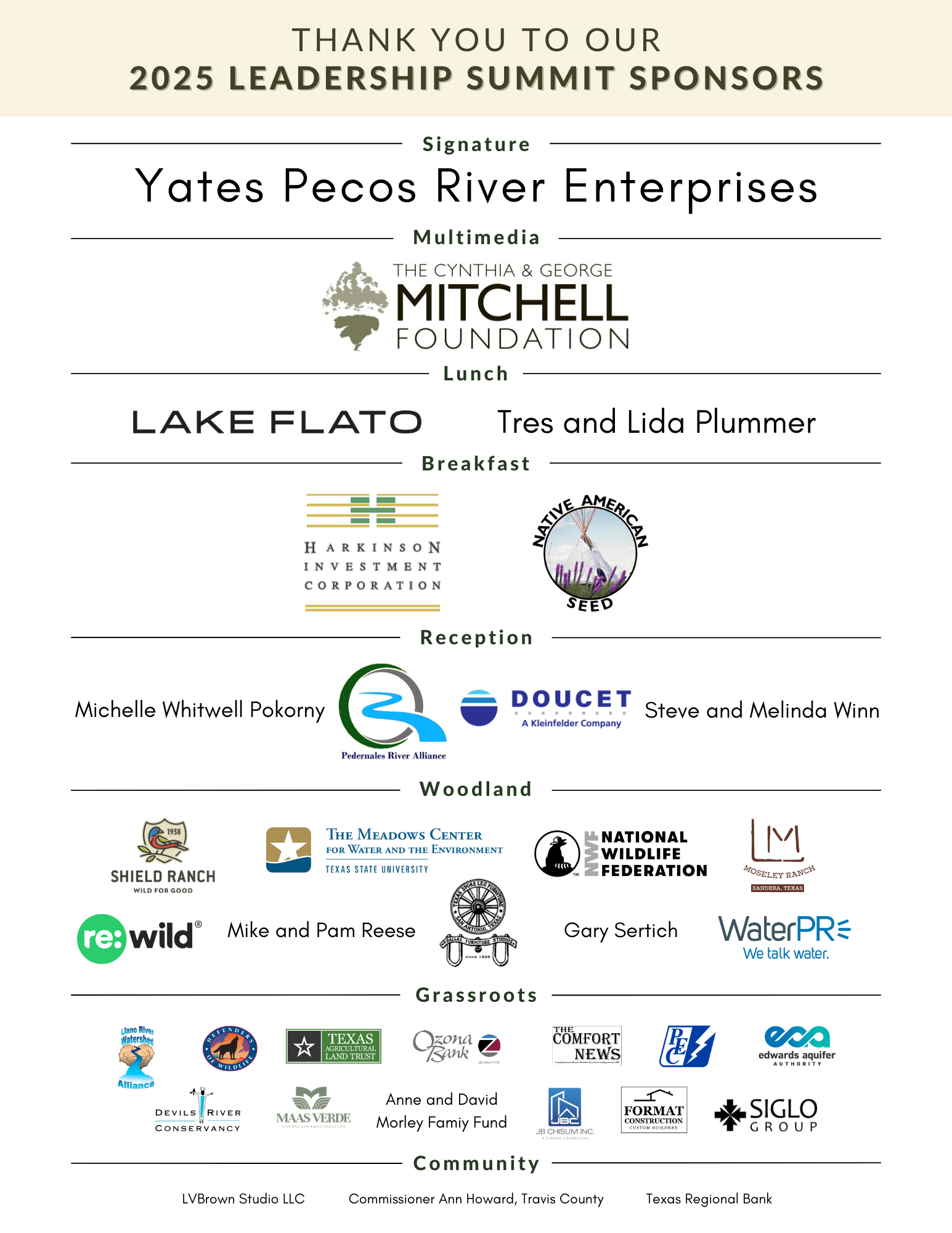 Leadership Summit Sponsors