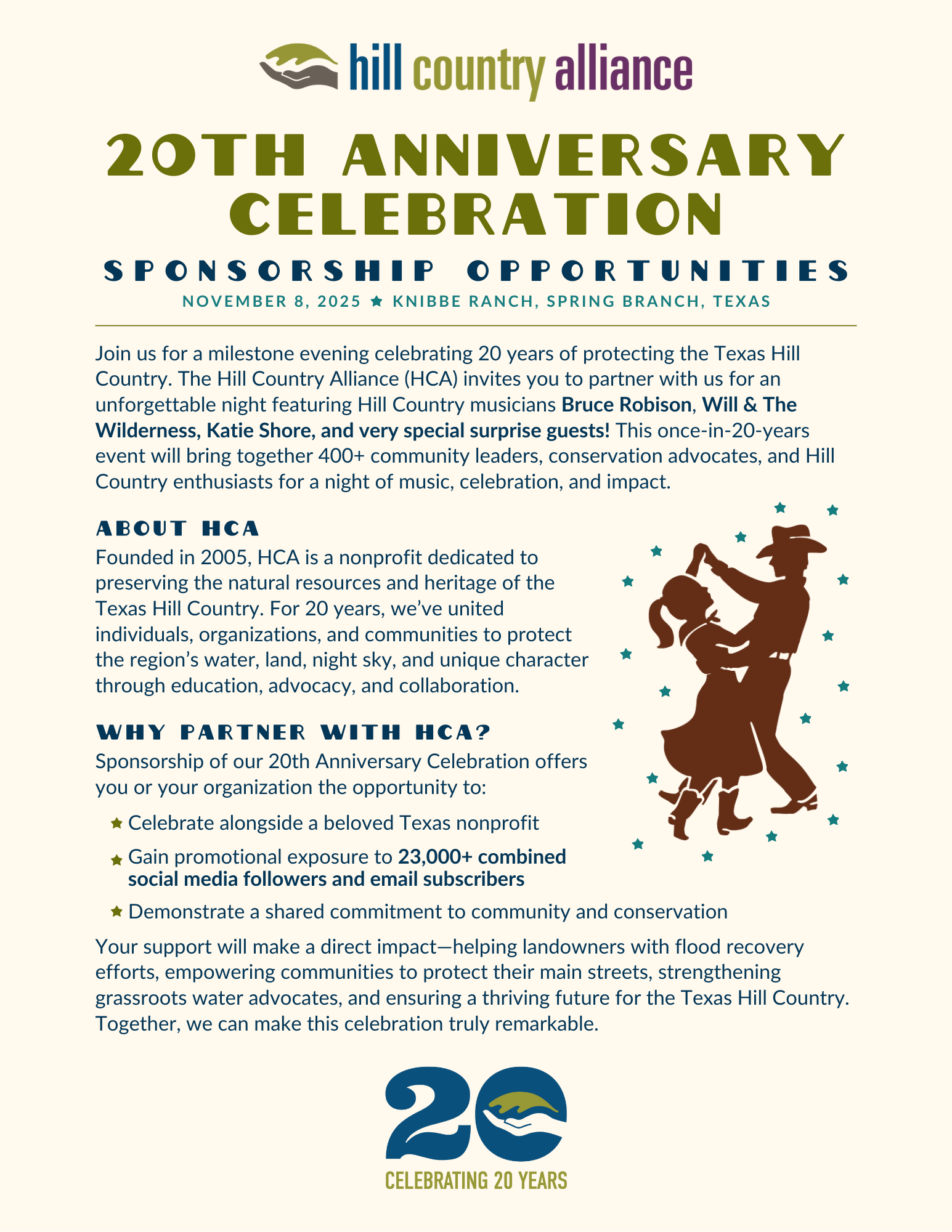 Updated 9.24.25 Front cover of 2022 Hill Country Leadership Summit Sponsorship Packet - click to read PDF outlining sponsorship levels.