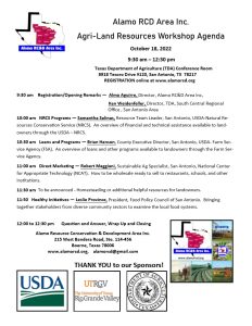 Click to view program agenda for Agri-land workshop
