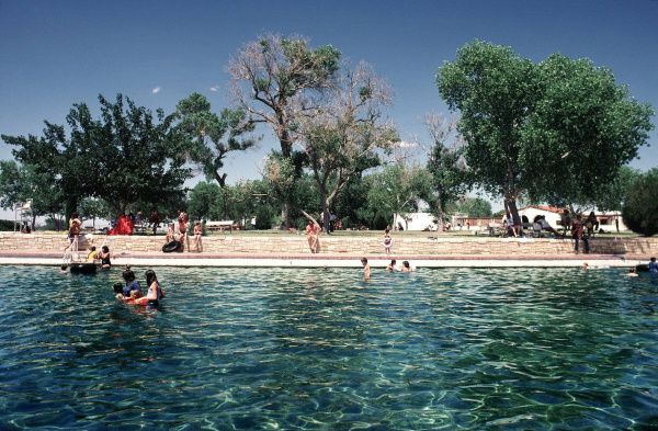 Texas' largest pool, at spring-fed Balmorhea State Park, offers a natural bottom and crystal-clear water.(Texas Parks & Wildlife)