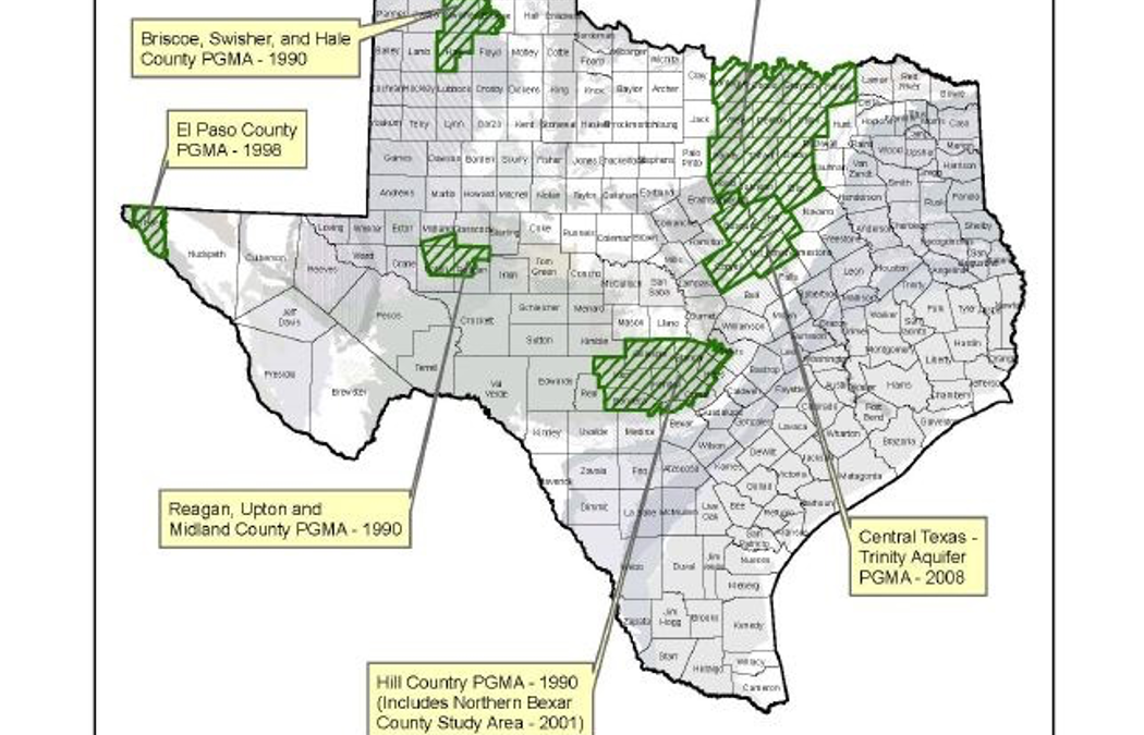 Priority Groundwater Management Areas and GCDS Map of Texas