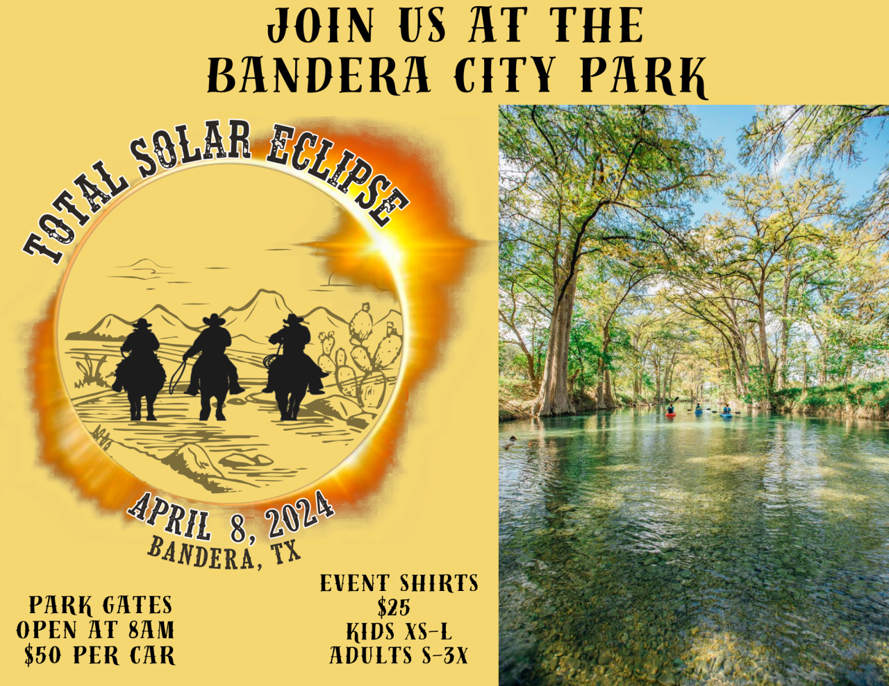 Bandera Total Solar Eclipse at City Park Hill Country Alliance